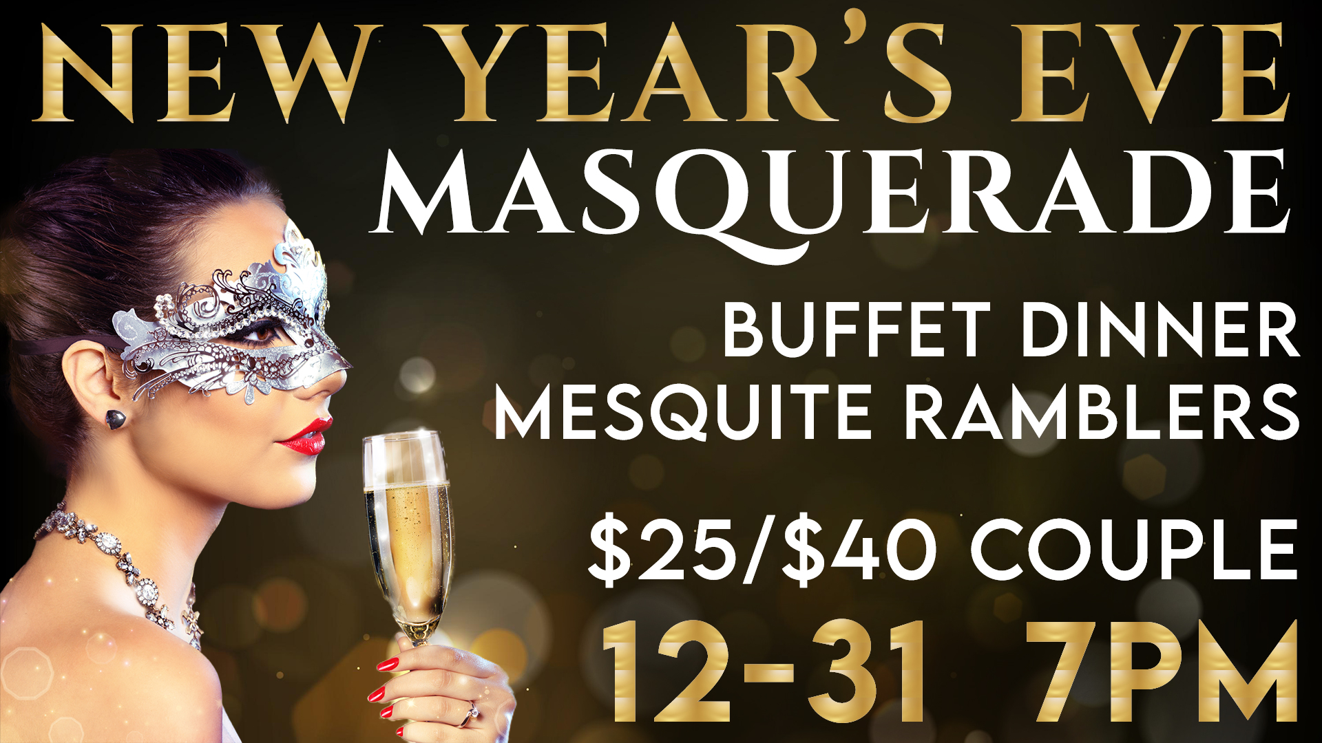 New Year’s Eve Masquerade Party with The Mesquite Ramblers Gravity